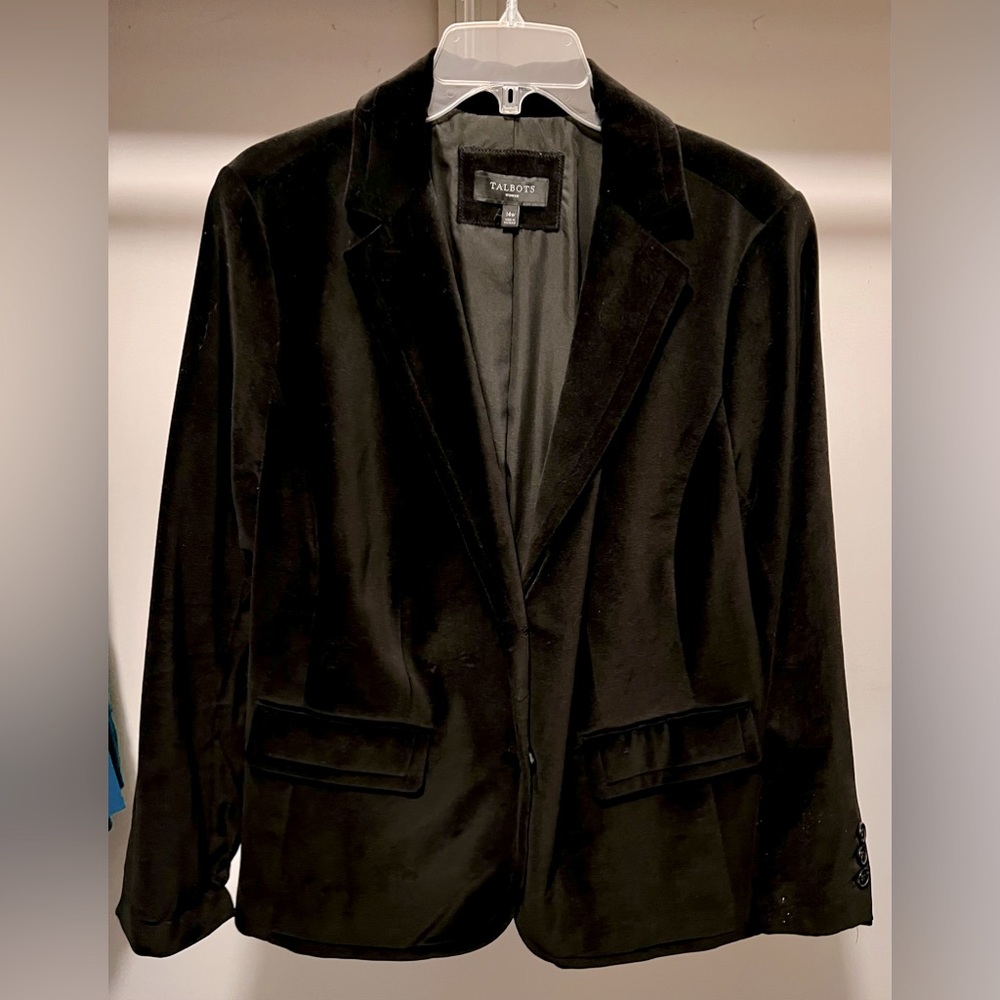 Talbots Women’s Black Velvet Blazer